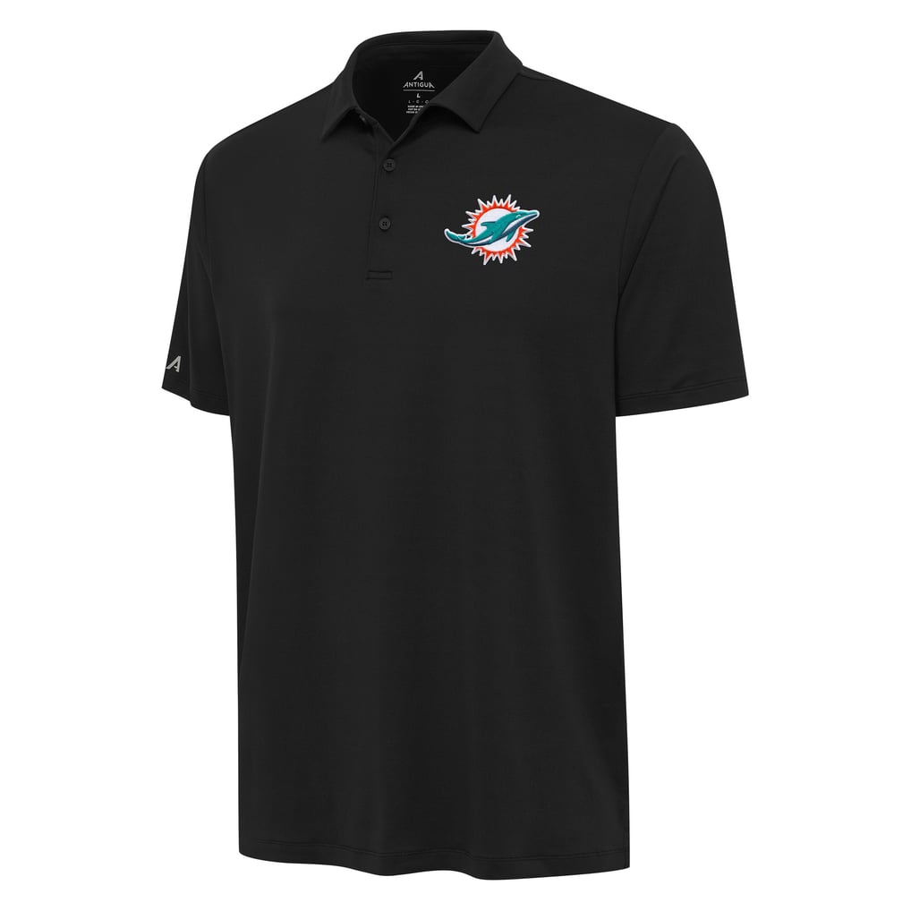  Miami Dolphins Antigua Reprocess Polo - Black