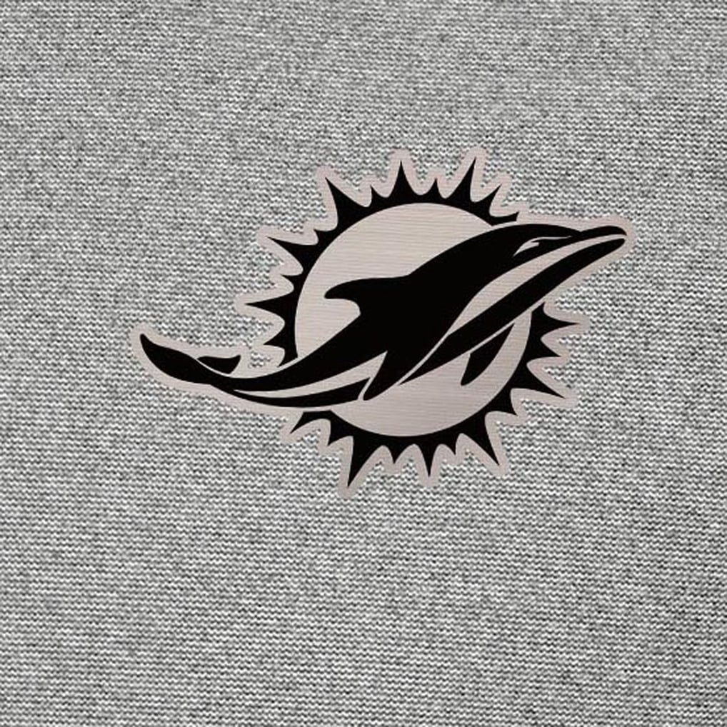 Miami Dolphins Antigua Subtle Quarter-Zip Top -  Heather Gray