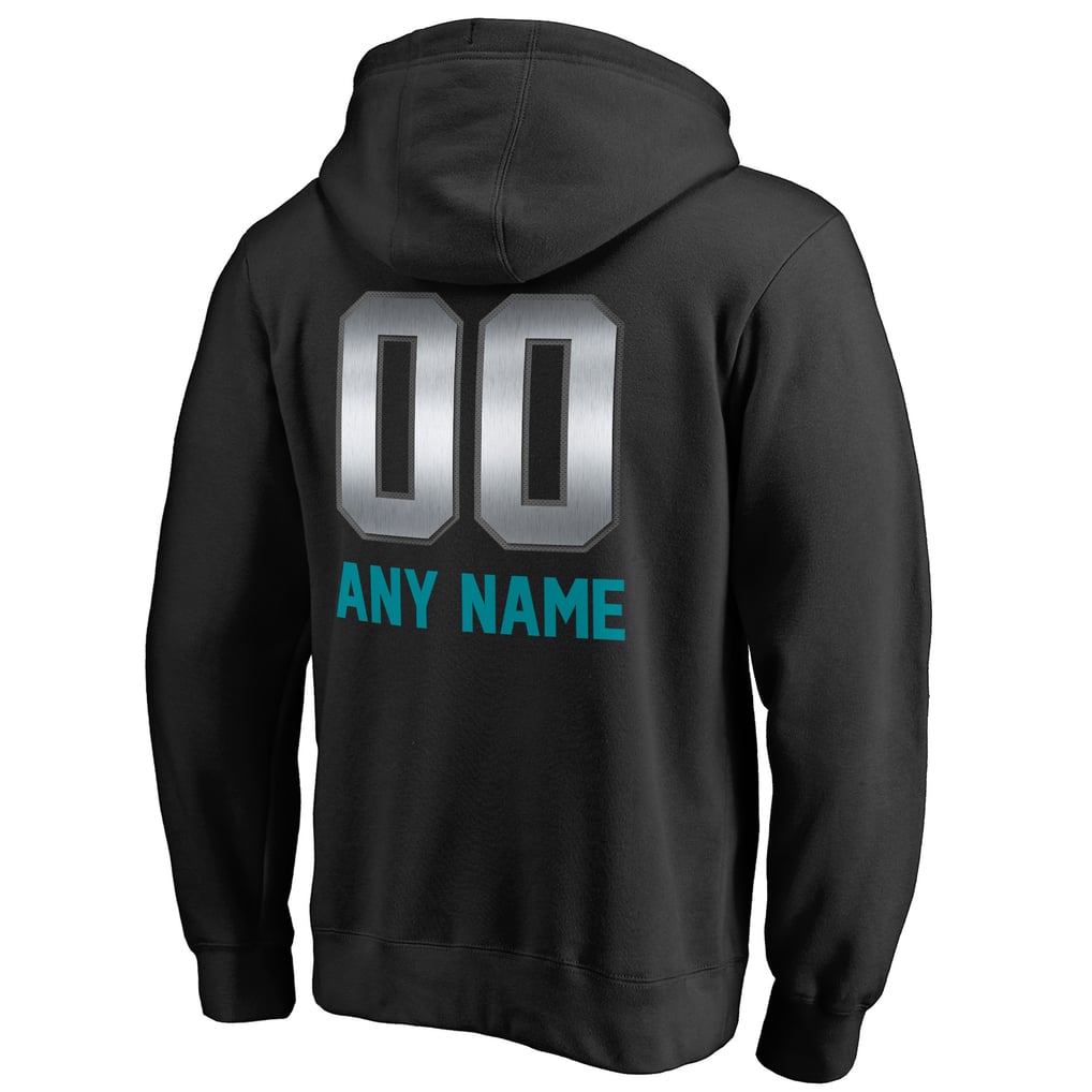 Miami Dolphins Personalized Midnight Mascot Pullover Hoodie - Black