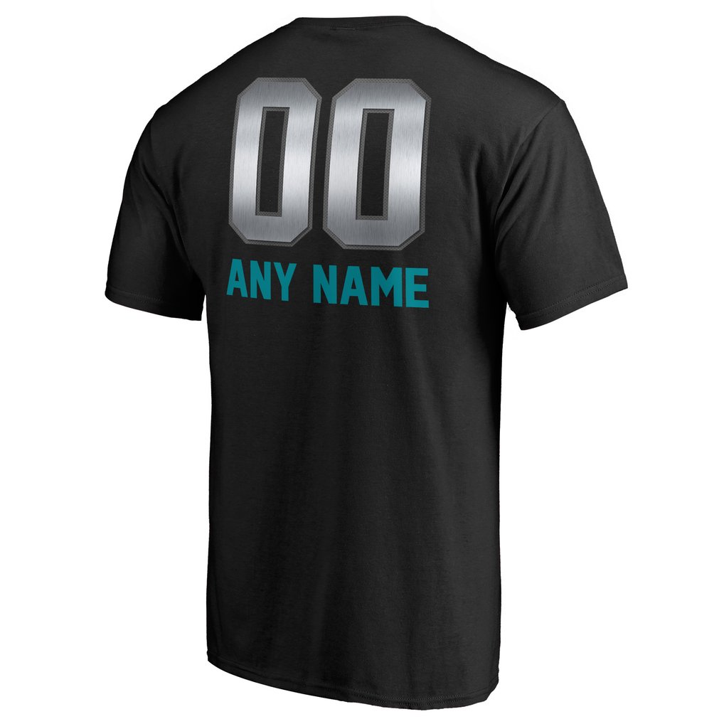Miami Dolphins Personalized Midnight Mascot T-Shirt - Black