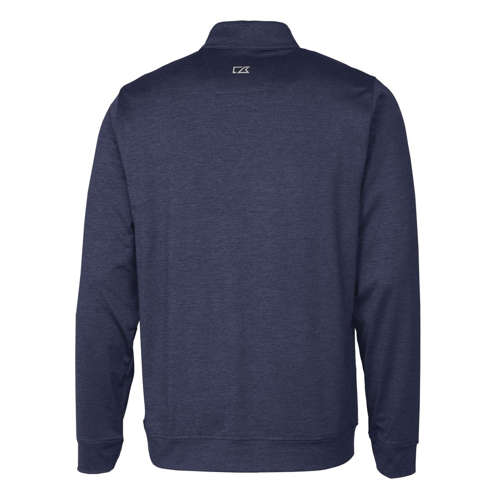 Miami Dolphins Cutter & Buck Stealth Quarter-Zip Pullover Top - Heathered Navy