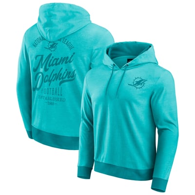 Miami Dolphins Darius Rucker Collection by Fanatics Tonal Knit Pullover Hoodie - Aqua