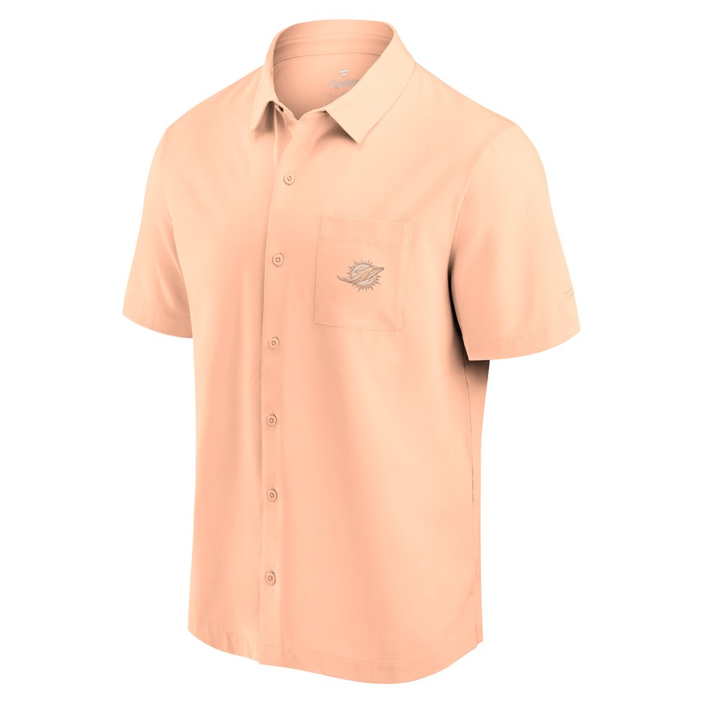Miami Dolphins Fanatics Front Office Button-Up Shirt - Light Pink