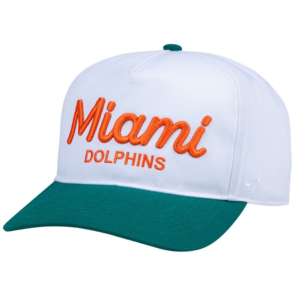 Miami Dolphins GOLF WANG Snapback Hat - White/Aqua