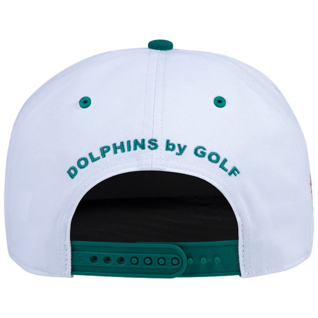 Miami Dolphins GOLF WANG Snapback Hat - White/Aqua