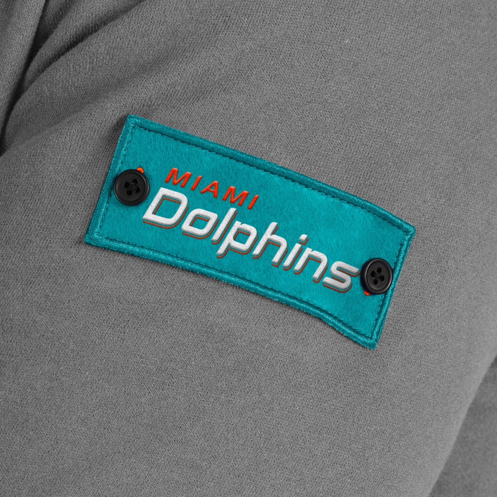 Miami Dolphins J. Palmer QB1 Full-Zip Sweatshirt - Graphite