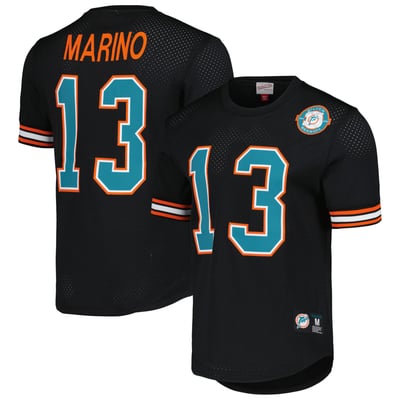 Dan Marino Miami Dolphins Mitchell & Ness Retired Player Name & Number Mesh Top - Black