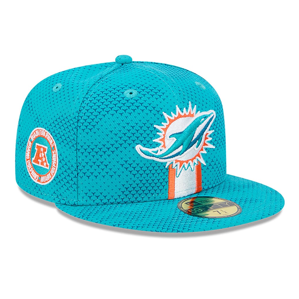  Miami Dolphins New Era 2024 Sideline 59FIFTY Fitted Hat - Aqua