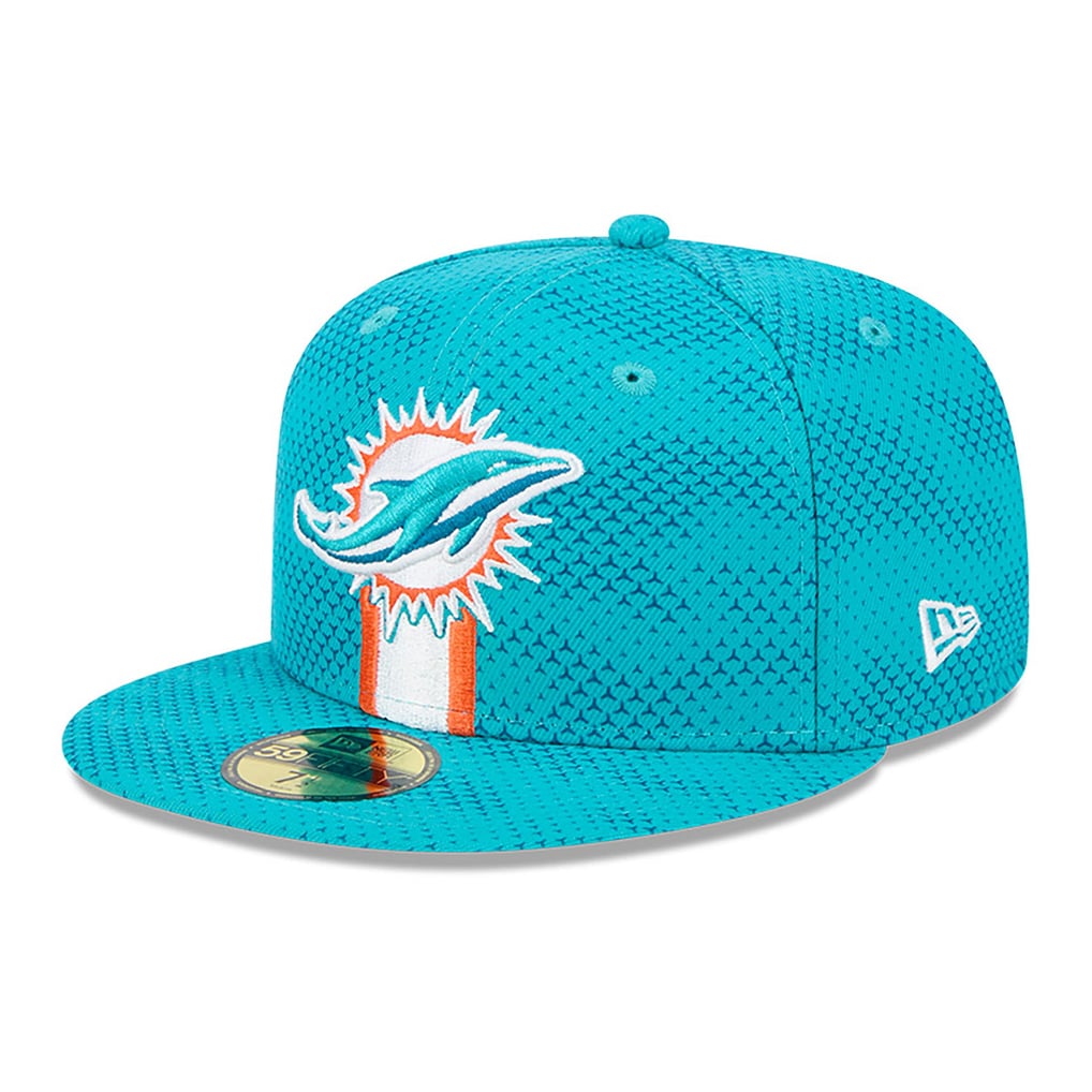  Miami Dolphins New Era 2024 Sideline 59FIFTY Fitted Hat - Aqua