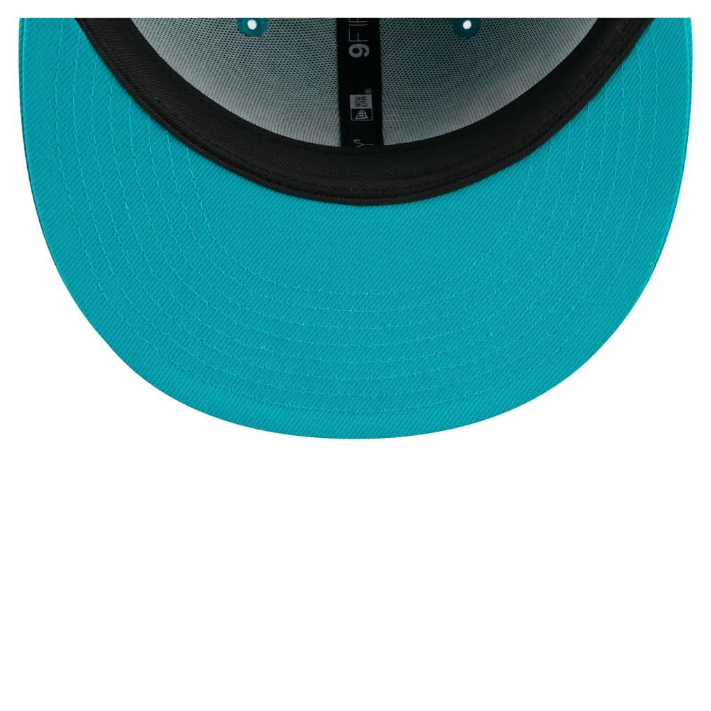  Miami Dolphins New Era Core Team Script 9FIFTY Snapback Hat - Aqua