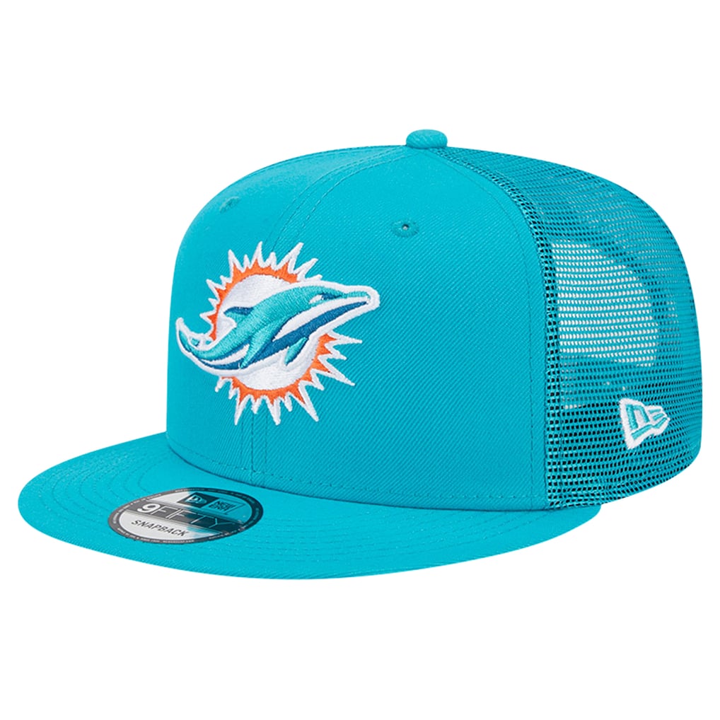 Miami Dolphins New Era Main Trucker 9FIFTY Snapback Hat - Aqua