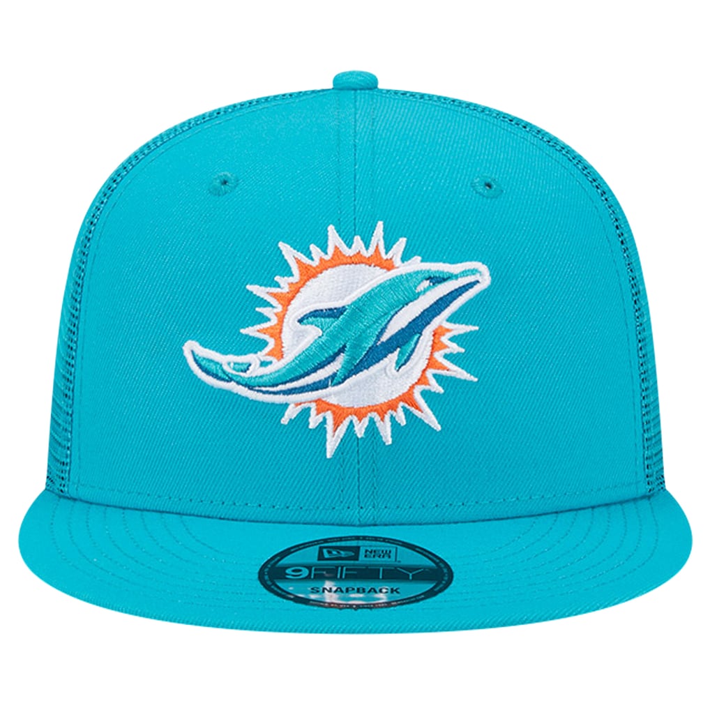 Miami Dolphins New Era Main Trucker 9FIFTY Snapback Hat - Aqua