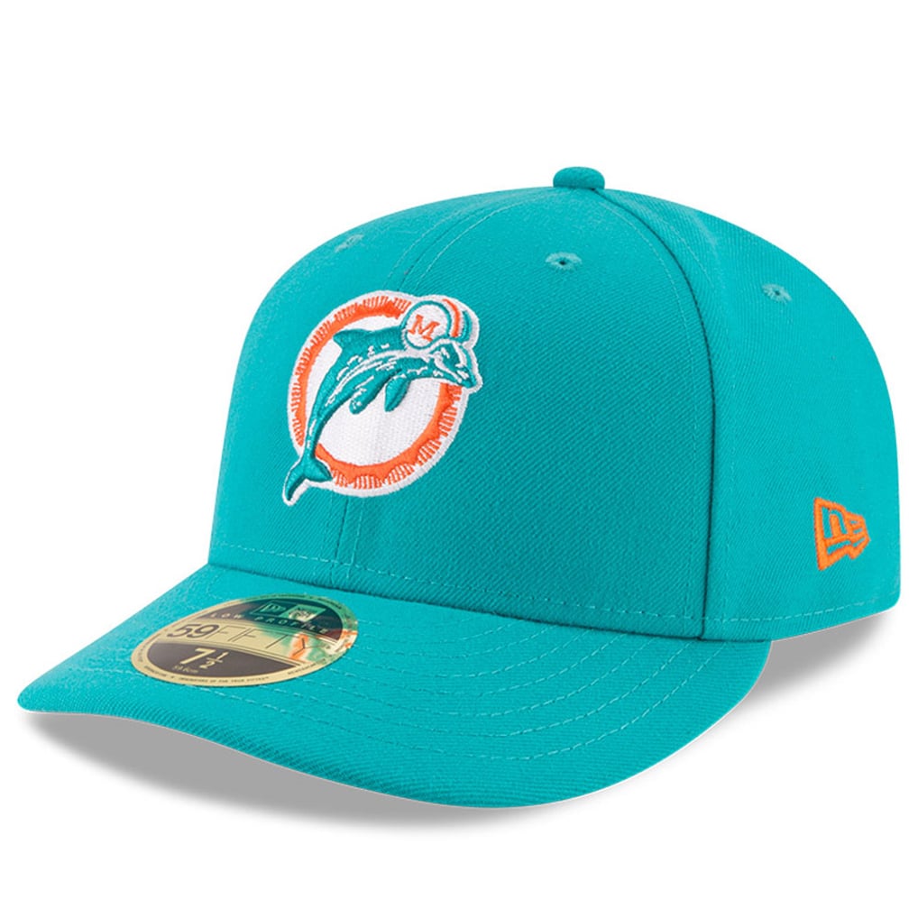Miami Dolphins New Era Omaha Throwback Low Profile 59FIFTY Fitted Hat - Aqua