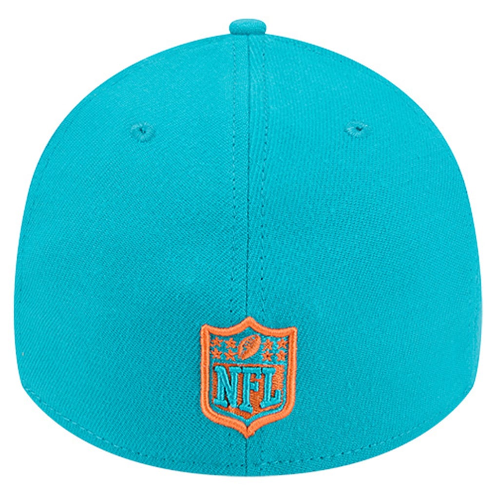 Miami Dolphins New Era Stripes 39THIRTY Flex Hat - Aqua