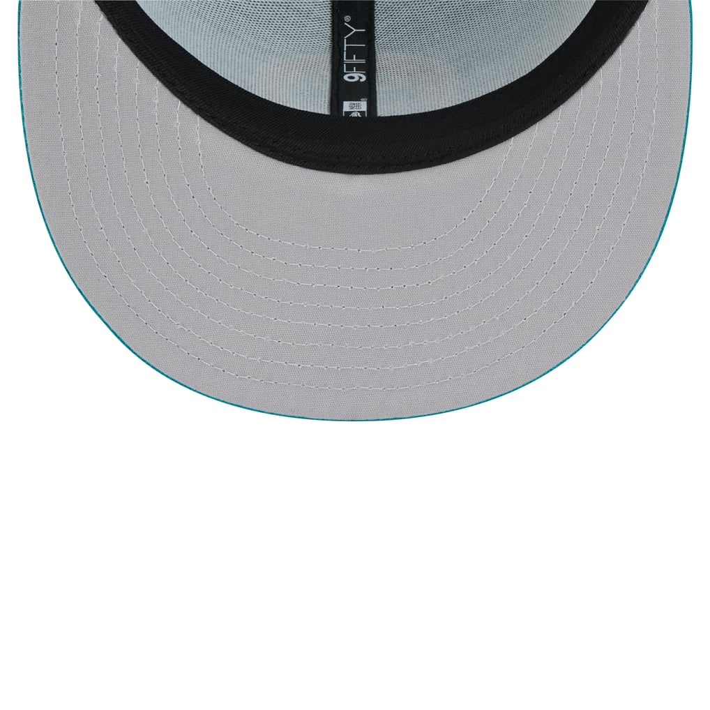 Miami Dolphins New Era Throwback Main Trucker 9FIFTY Snapback Hat - Aqua