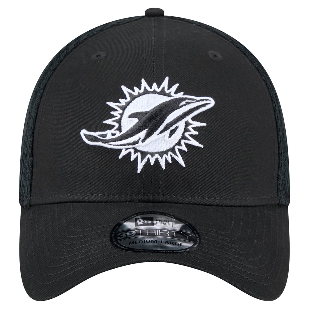 New Era Miami Dolphins Black Main Neo 39THIRTY Flex Hat