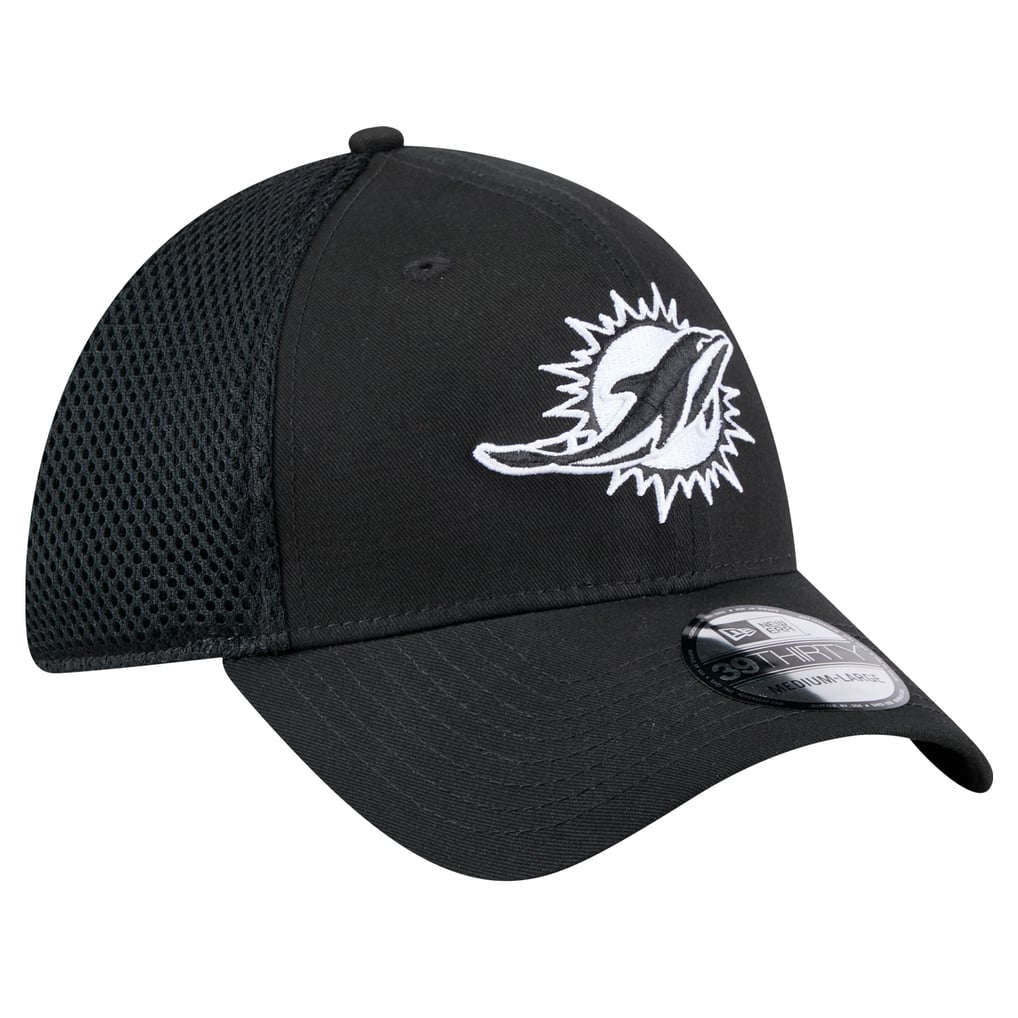 New Era Miami Dolphins Black Main Neo 39THIRTY Flex Hat