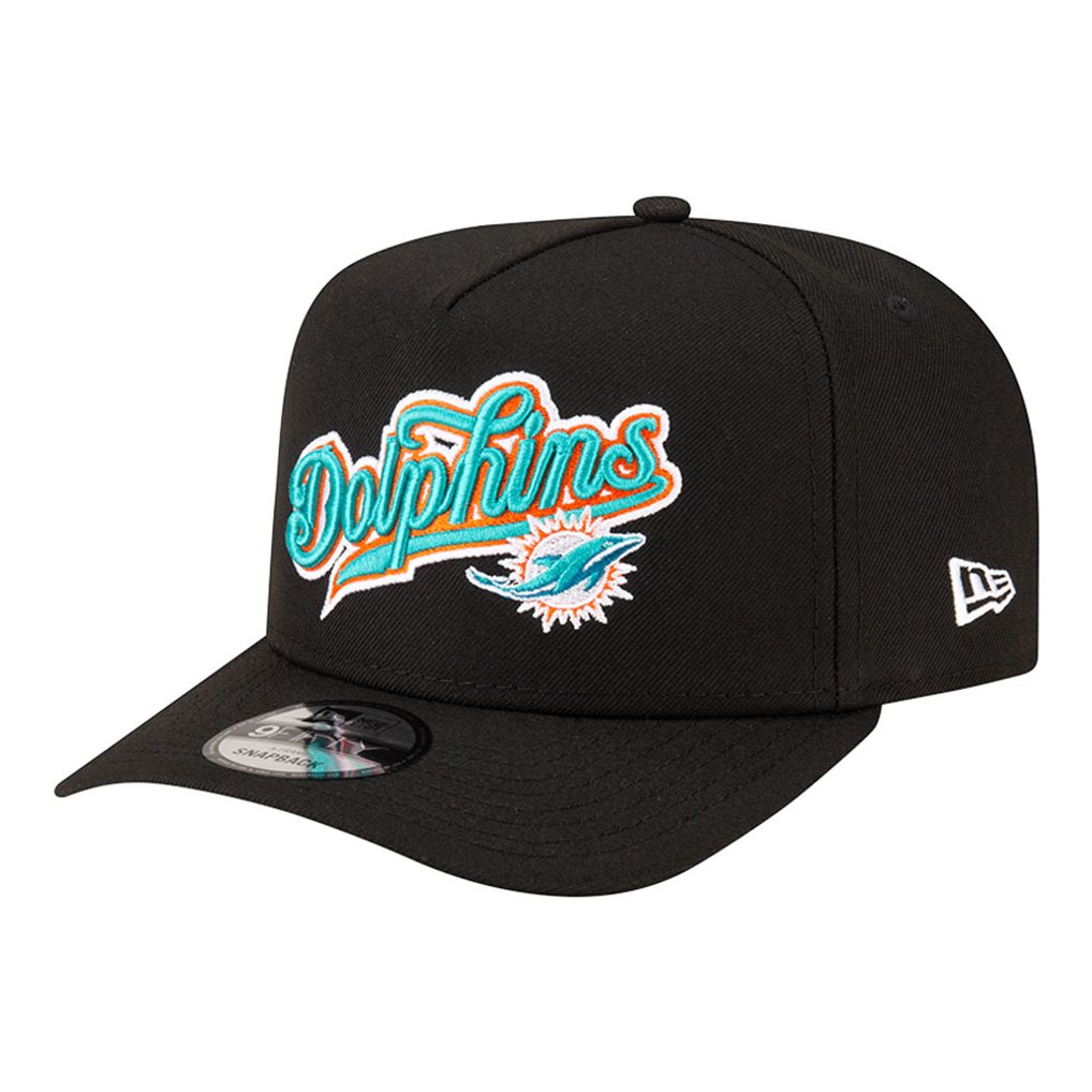  Miami Dolphins New Era Born x Raised A-Frame 9FIFTY Snapback Hat - Black