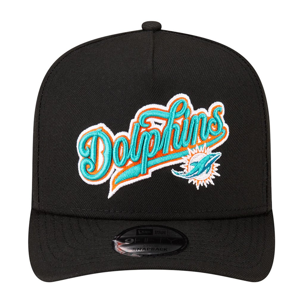  Miami Dolphins New Era Born x Raised A-Frame 9FIFTY Snapback Hat - Black