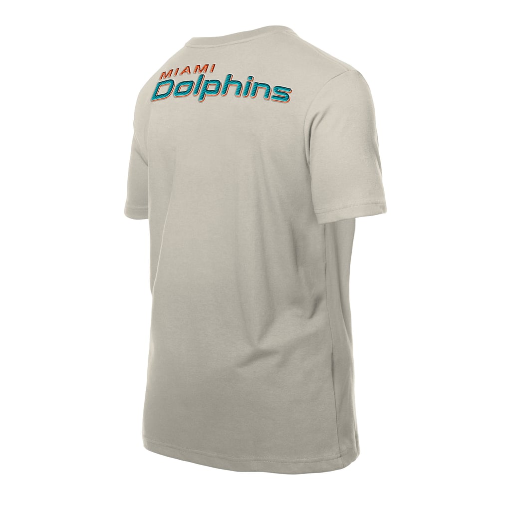 Miami Dolphins New Era Multi Patch T-Shirt - Light Beige