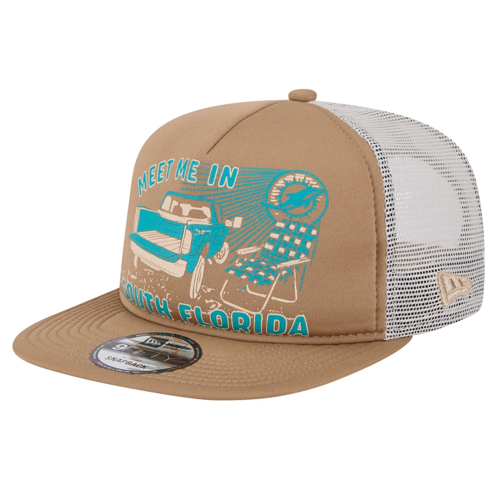 Miami Dolphins New Era Meet Me 9FIFTY Snapback Hat - Tan