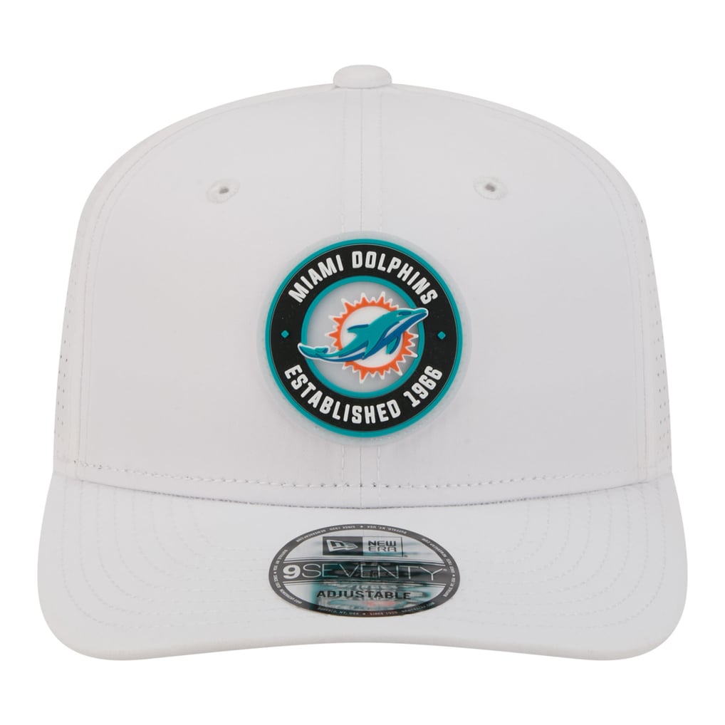  Miami Dolphins New Era COOLERA 9SEVENTY Adjustable Hat - White