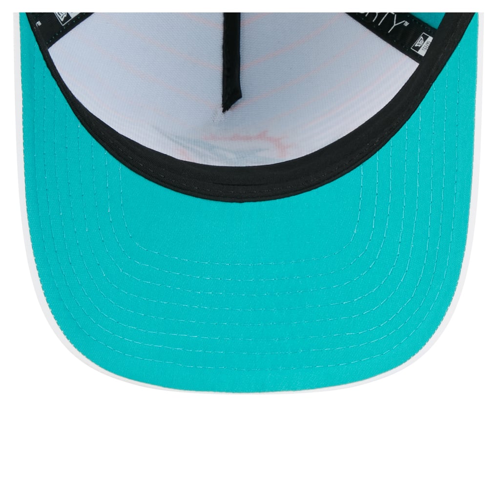  Miami Dolphins New Era Adventure Gradient 9FORTY M-Crown A-Frame Adjustable Hat - White/Aqua