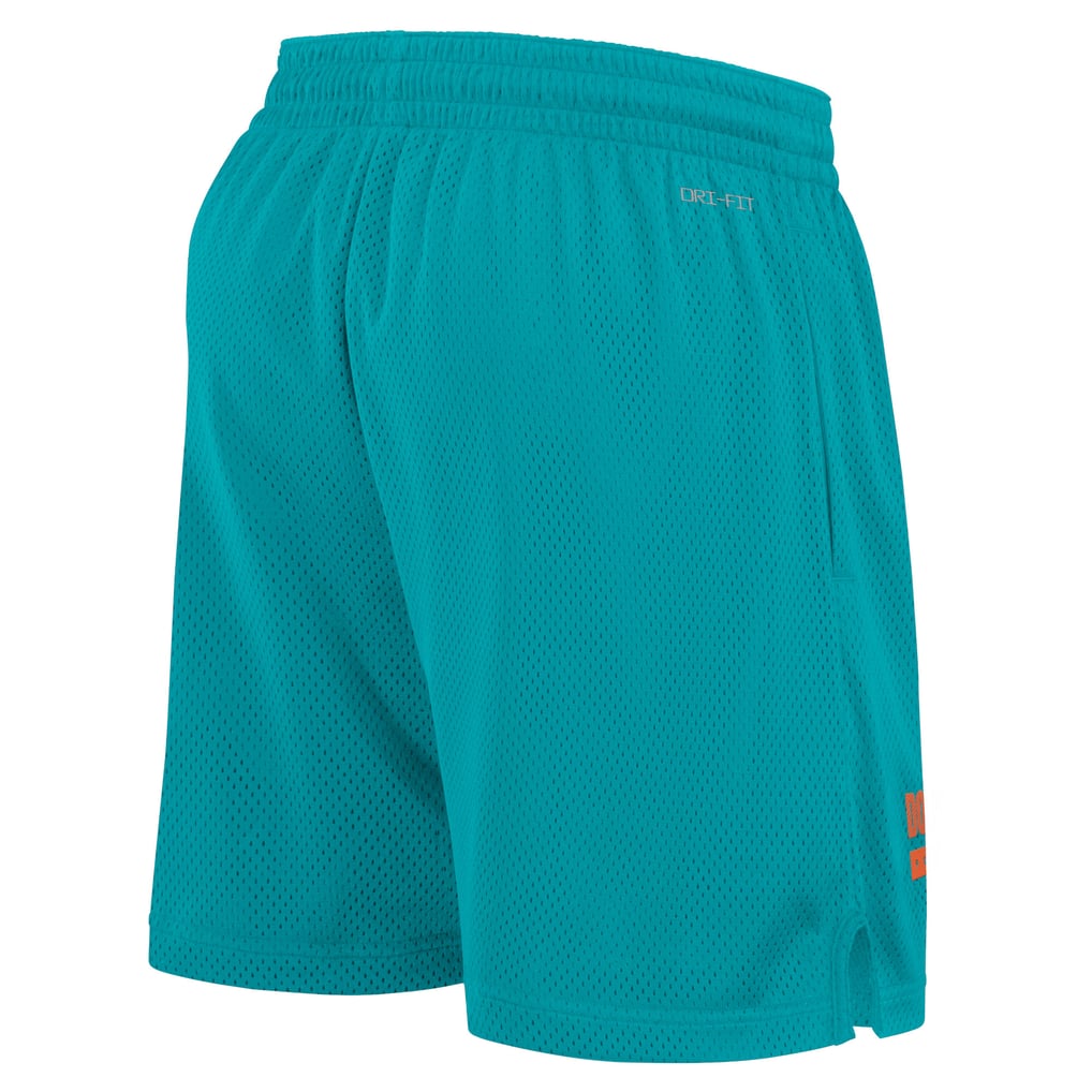 Miami Dolphins Nike 2024 Sideline Performance Mesh Shorts - Aqua