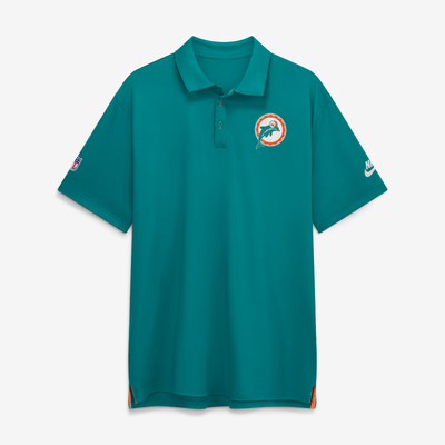 Miami Dolphins Nike Sideline Powerful Blocking Dri-FIT Tour Polo - Aqua