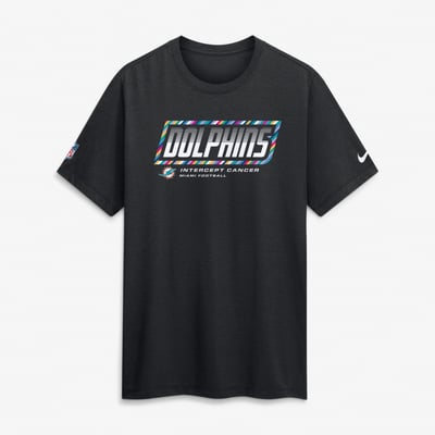 Miami Dolphins Nike 2026 NFL Crucial Catch Tri-Blend Dri-FIT T-Shirt - Black