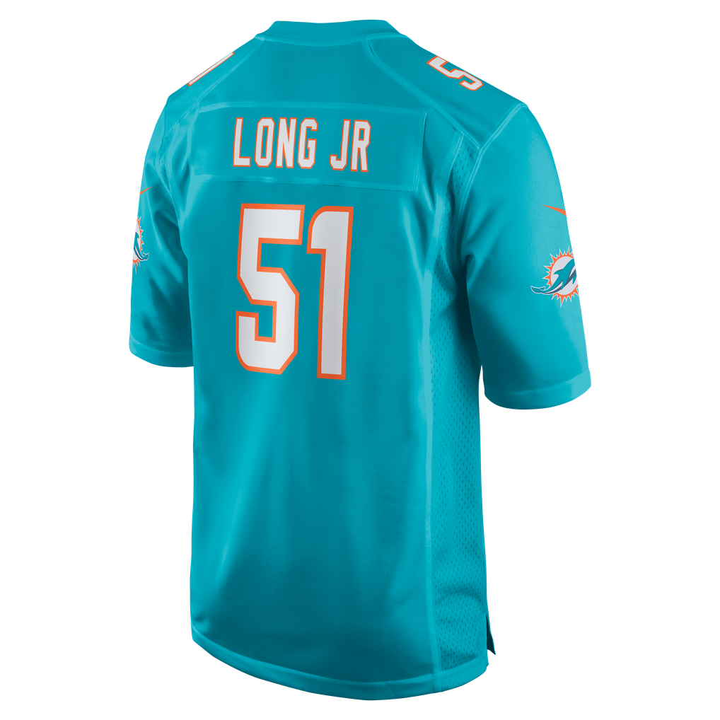 David Long Jr. Miami Dolphins Nike Game Jersey - Aqua