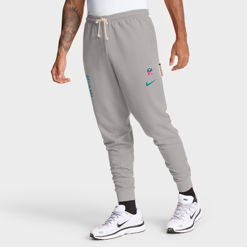 Miami Dolphins Nike Sideline Standard Issue Ground Game Dri-FIT Taper Pants - Gray
