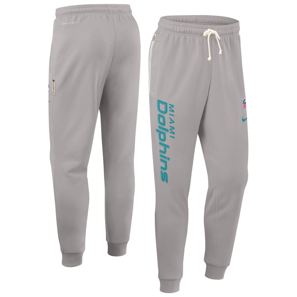 Miami Dolphins Nike Sideline Standard Issue Ground Game Dri-FIT Taper Pants - Gray