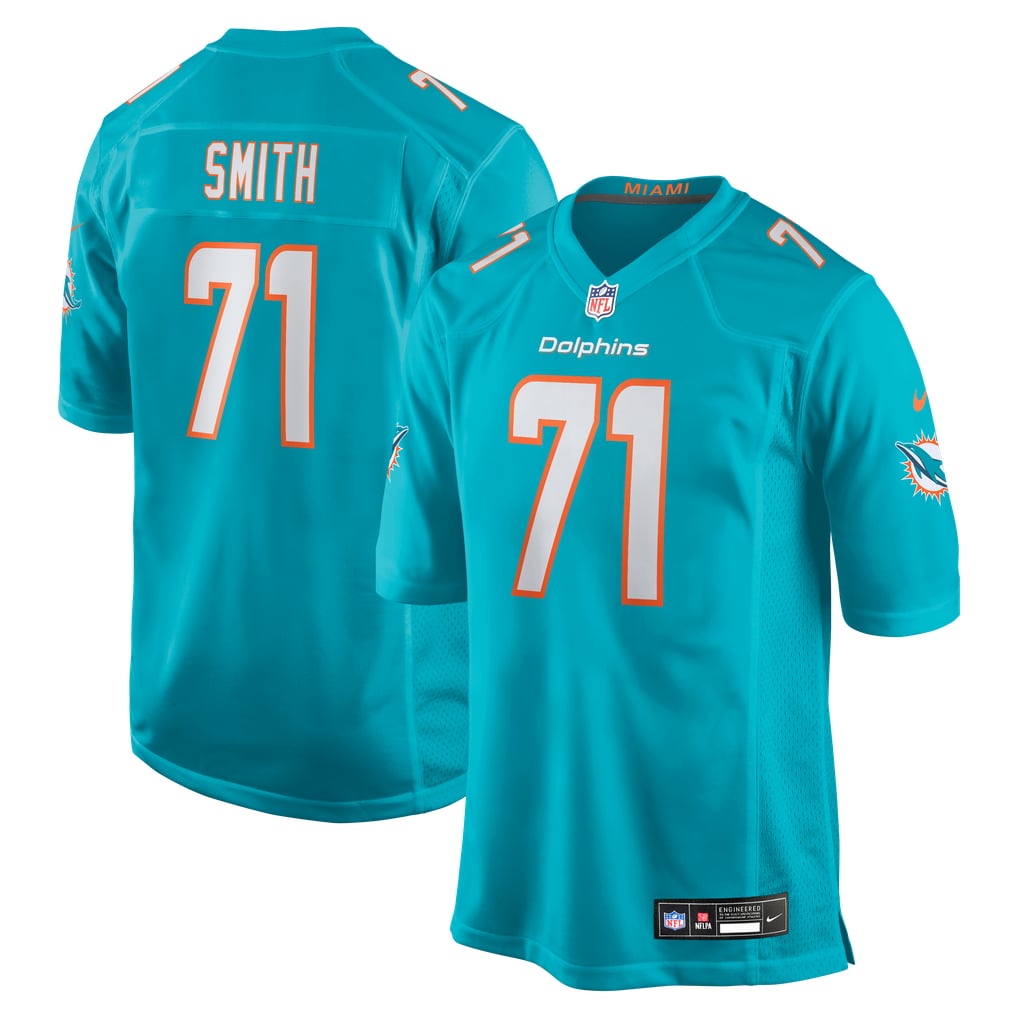 Kion Smith Miami Dolphins Nike  Game Jersey -  Aqua