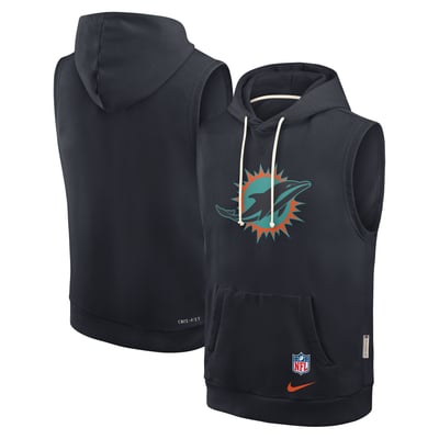  Miami Dolphins Nike Rivalries Collection Standard Issue Sideline Dri-FIT Sleeveless Hoodie - Navy