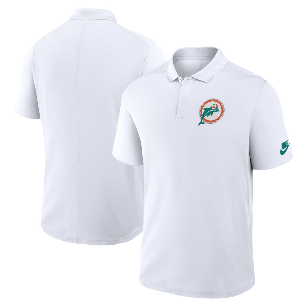 Miami Dolphins Nike Rewind Victory Performance Polo - White
