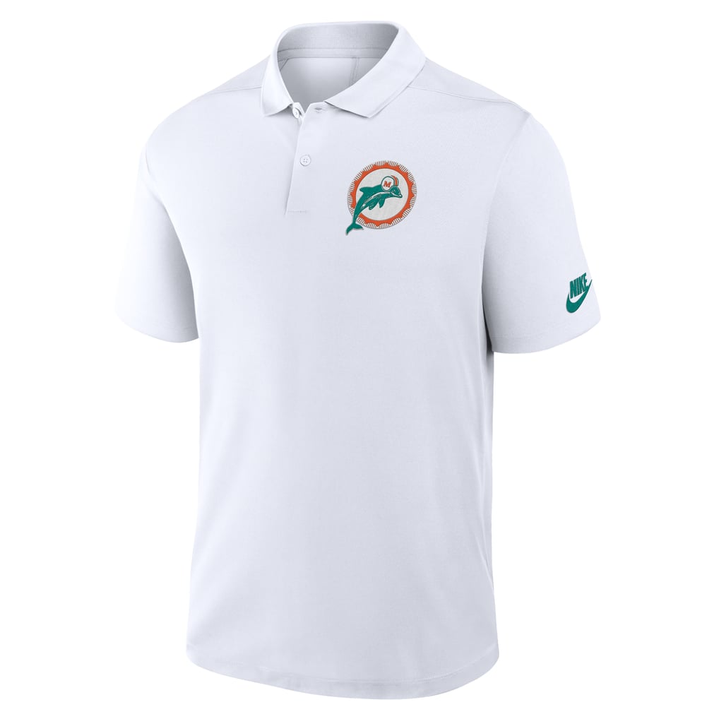 Miami Dolphins Nike Rewind Victory Performance Polo - White