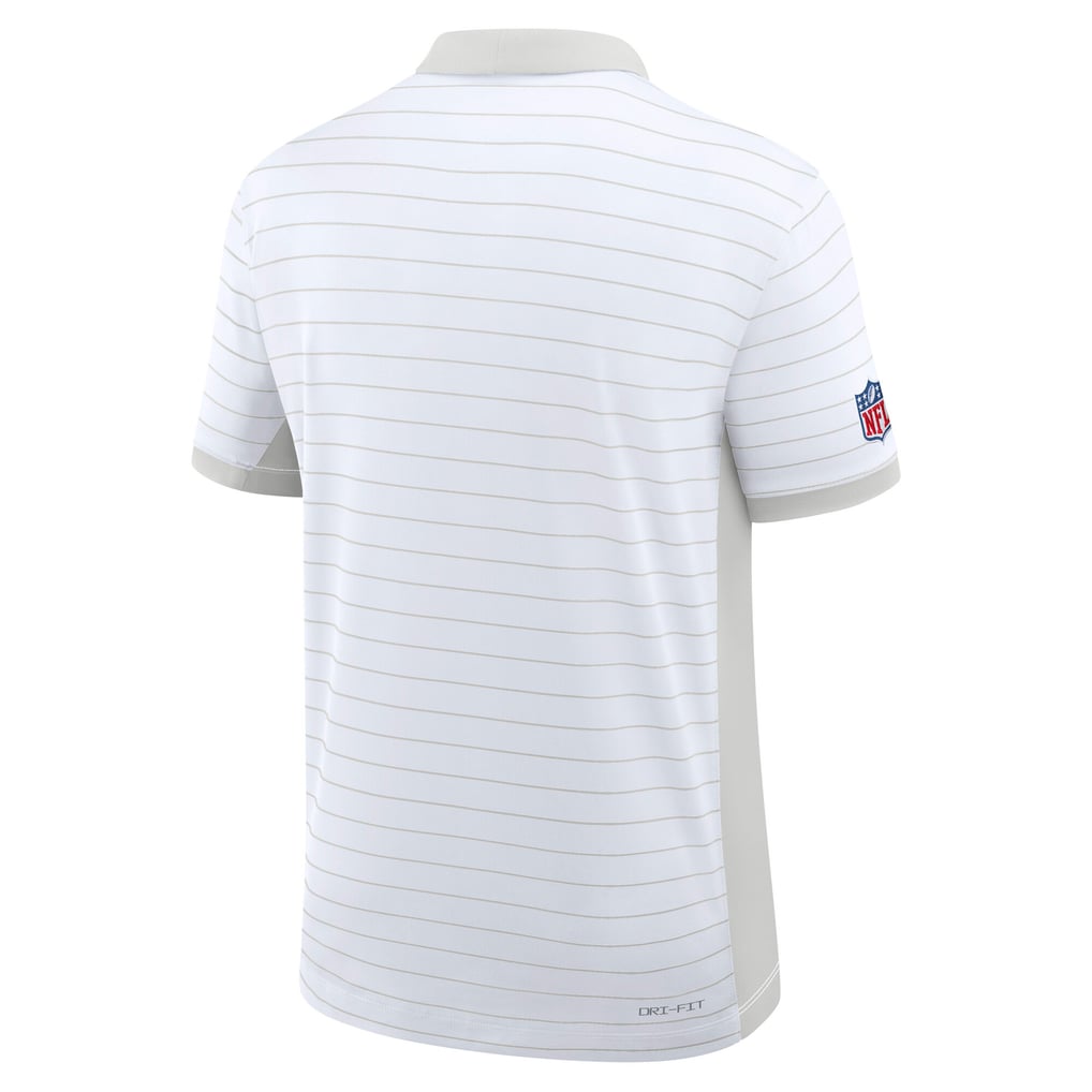 Miami Dolphins Nike Sideline Victory Stripe Dri-FIT Polo - White