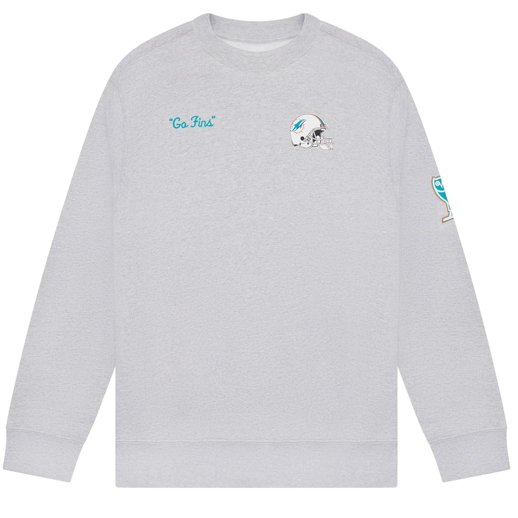 Miami Dolphins OVO Pullover Sweatshirt - Heather Gray