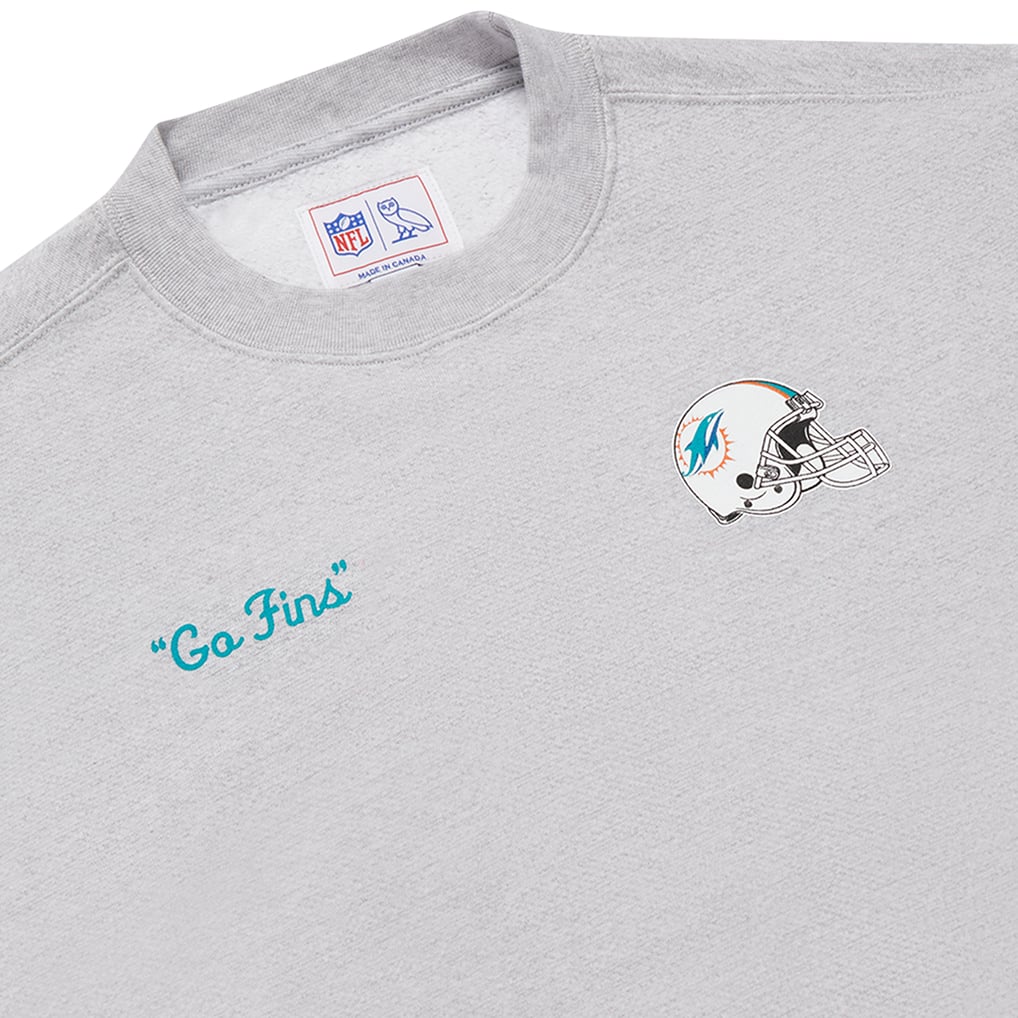 Miami Dolphins OVO Pullover Sweatshirt - Heather Gray