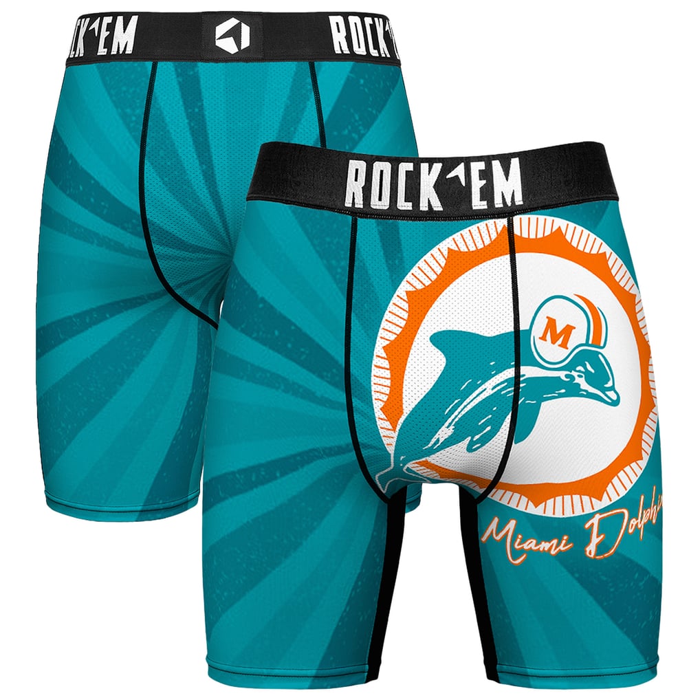 Miami Dolphins Rock Em Socks Throwback Swirl Boxer Briefs