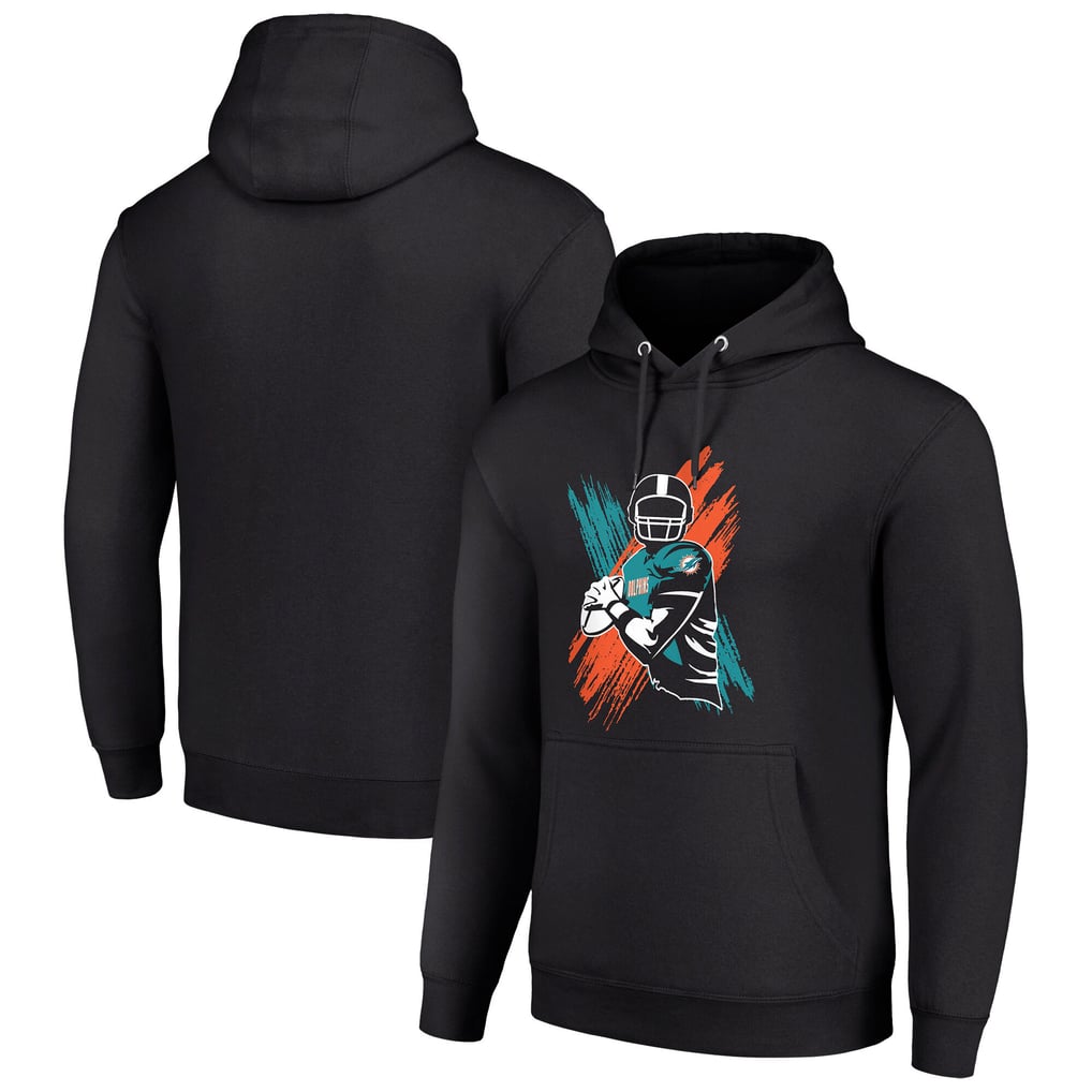 Miami Dolphins Starter Player X Fleece Pullover Hoodie - Black
