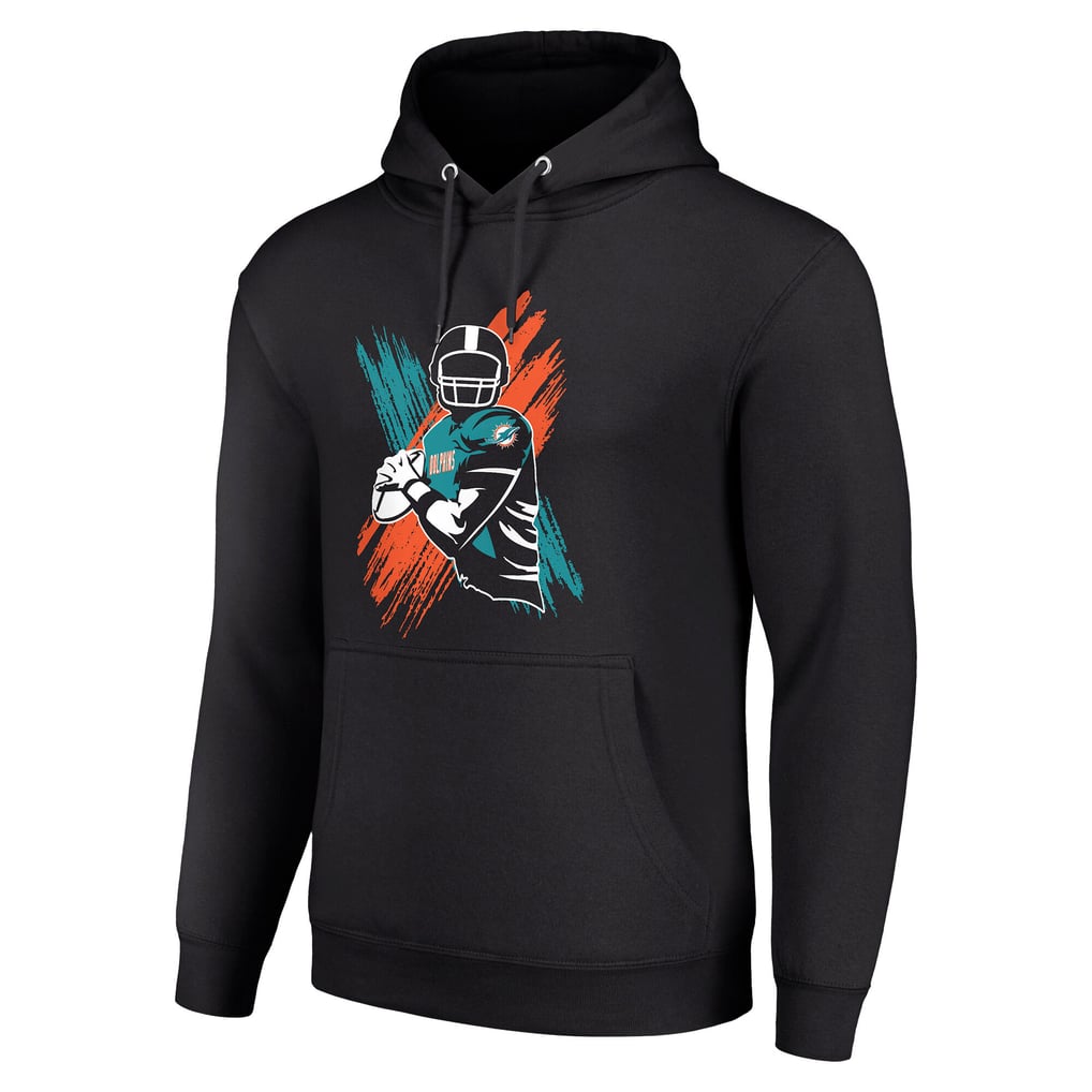 Miami Dolphins Starter Player X Fleece Pullover Hoodie - Black