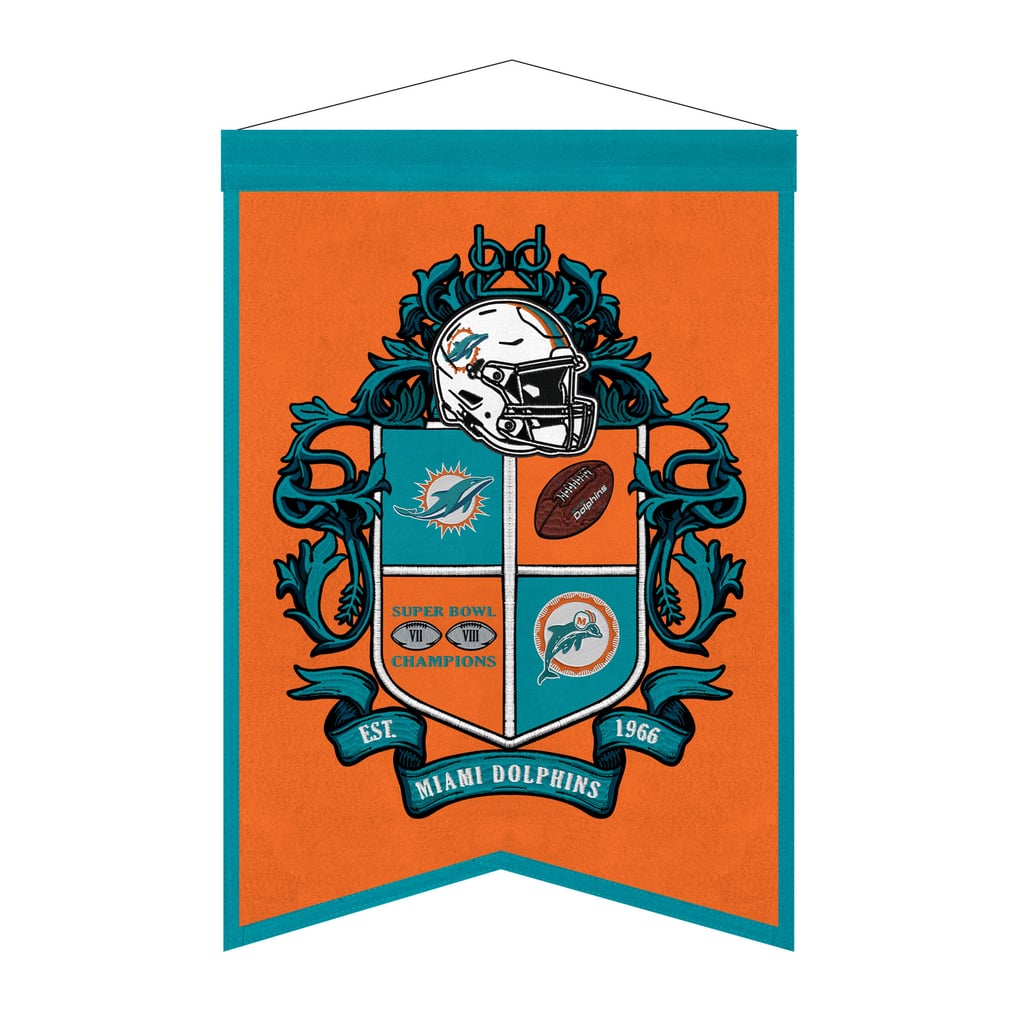 Miami Dolphins 15" x 22" Crest Banner
