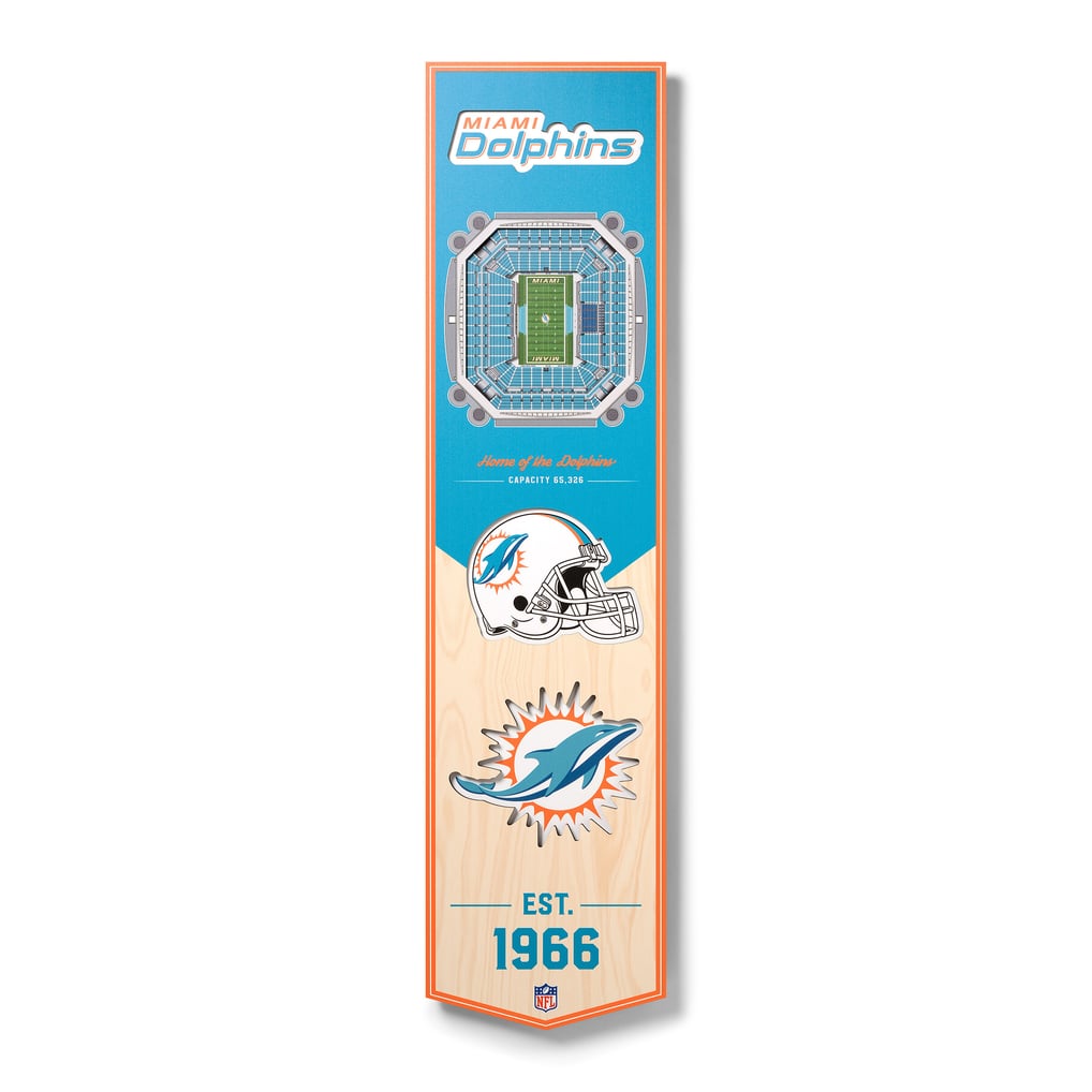 Miami Dolphins 8'' x 32'' 3D StadiumView Banner