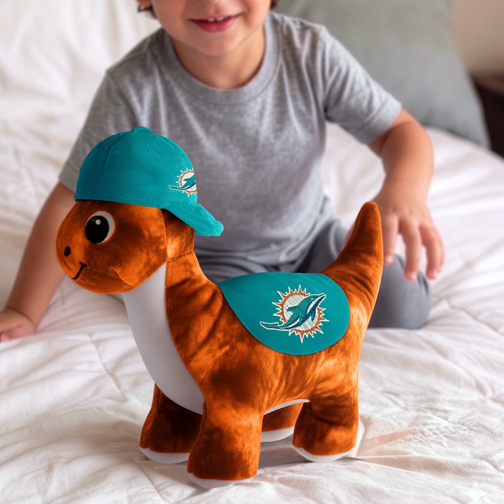 Miami Dolphins Huddle Plush Fanasaur