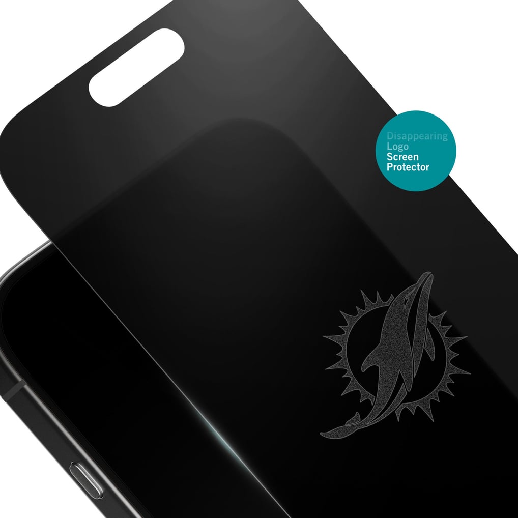 Miami Dolphins iPhone Privacy Glass Screen Protector