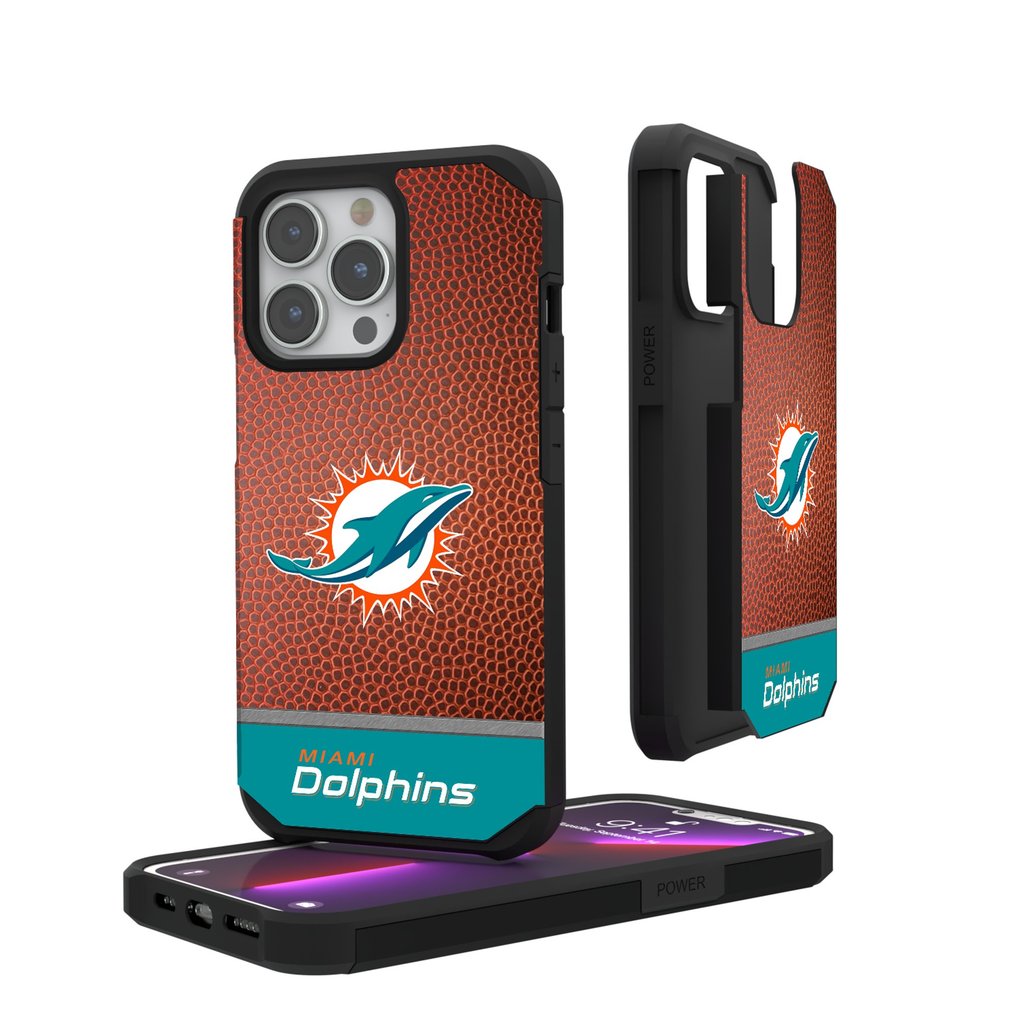 Miami Dolphins iPhone Rugged Wordmark Design Case