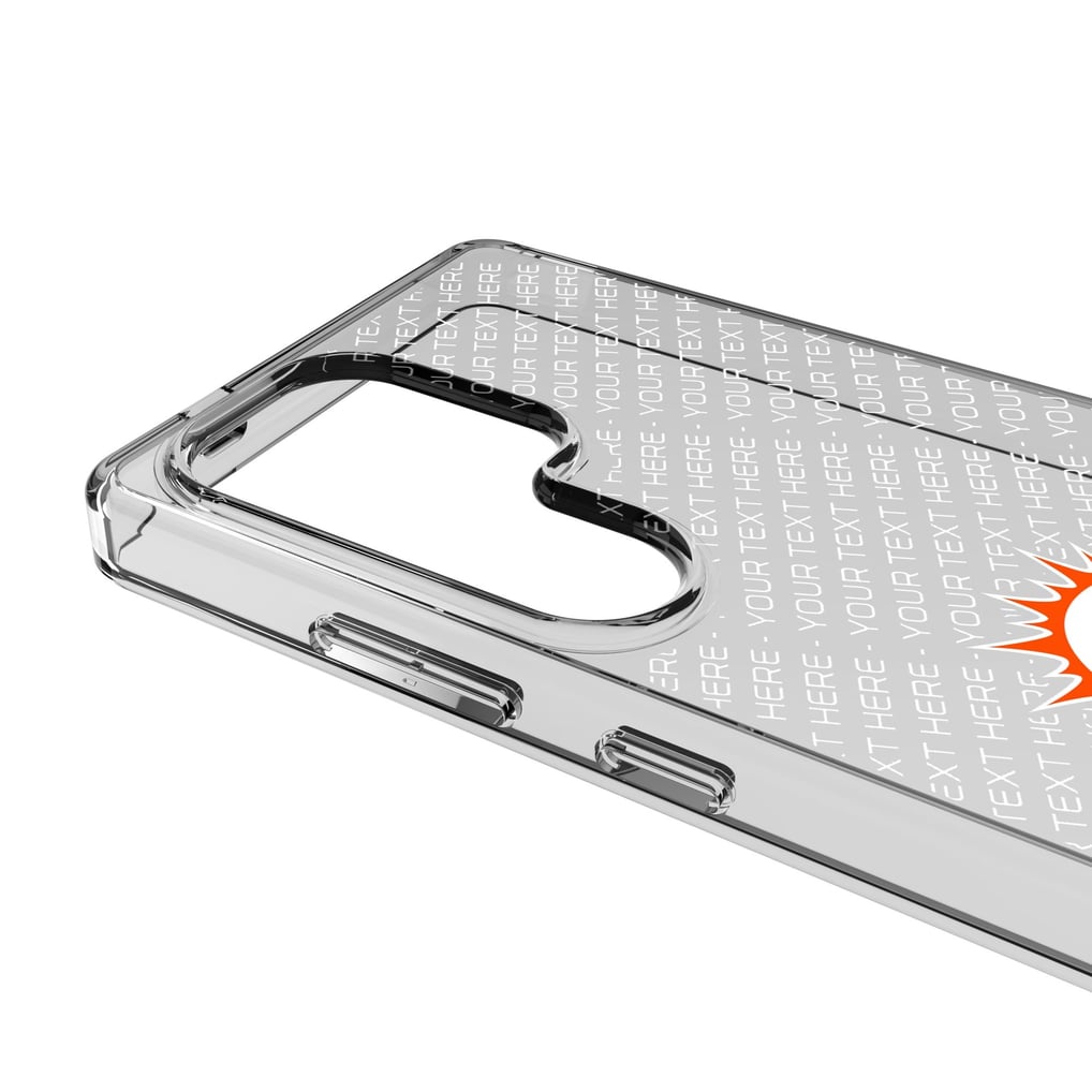 Miami Dolphins Personalized Endzone Plus Design Galaxy Clear Phone Case