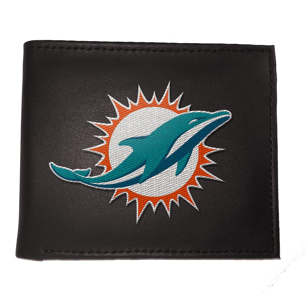 Miami Dolphins Synthetic Leather Embroidered Bifold Wallet